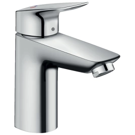 HANSGROHE LOGIS Смеситель для раковины на 1 отверстие, однорычажный, без донного клапана, цвет хром (71103000)