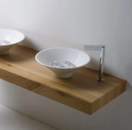Kerasan Deco Раковина COCKTAIL накладная свободностоящая d 45см, h 16 см.цвет белый (без декоративной пластины) (480101)