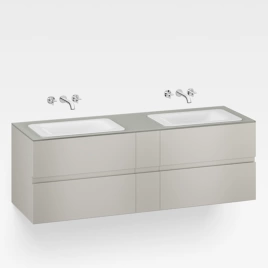 Armani Roca Baia Тумба подвесная 179.4х59х61см с 4 ящиками, со столешницей под 2 раковины, цвет: silver (7.8571.9.281.9)