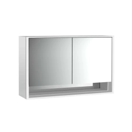 Emco Loft Зеркальный шкаф с подсветкой LED с с ниж.отделением навесная модель, 1300 mm, 2-дверки зеркальная задняя стенка (9798 052 20)