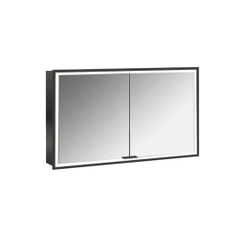 Emco Prime Зеркальный шкаф с подсветкой LED встраив. модель, 1200 mm, 2-дверки, IP 20 с Lichtpaket, зеркальная задняя стенка, цвет черный (9497 133 94)