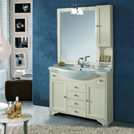 EBAN Шкафчик Style подвесной без ручек 102х23х16 см, с открытой полочкой, петли справа DX, цвет Pergamon (FPNSG023DPGx1)