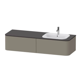 Duravit Happy D.2 Plus Тумба подвесная 354x1600x550мм 2 ящика, DX, цвет: stone grey satin matt (HP4954R9292)