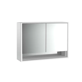 Emco Loft Зеркальный шкаф с подсветкой LED с с ниж.отделением навесная модель, 1000 mm, 2-дверки зеркальная задняя стенка (9798 052 12)