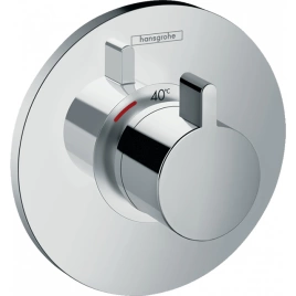 Hansgrohe Ecostat S Встраиваемый термостат для душа, 59 л/мин, 1 источник, без зап.вентиля,(внешняя часть) цвет: хром (15756000)