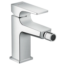 Hansgrohe Metropol Смеситель для биде на 1 отв, с донным клапаном, излив 129мм, цвет: хром (32520000)