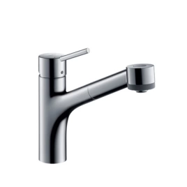 Hansgrohe Talis S M52 Кухонный смеситель 170, на 1 отв, поворотный и вытяжной излив 222мм, h165мм 2jet, цвет: хром (32841000)