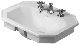Раковина Duravit 1930 для встраивания сверху с перел и 1 отв под смеситель 58х47х Н 225см (476580000)