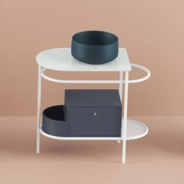 Artceram FLAIR 3.0 Мраморная столешница 68,5х46 см, цвет carrara white (TFA009 47)