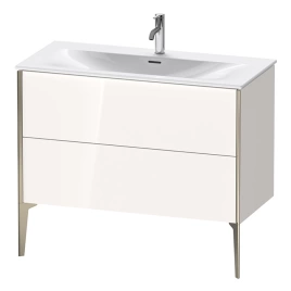 Duravit XViu Тумба подвесная 591x1010x480мм, для раковины 234410, 2 ящика, цвет: белый глянцевый/champagne matt (XV43030B122)