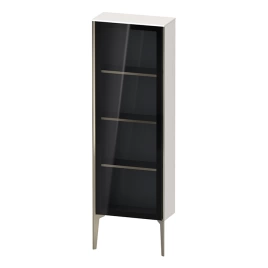 Duravit XViu Шкаф подвесной 1330x500x240мм, со стеклянной дверью, 3 стеклянные полки (петли слева), цвет: белый глянцевый/champagne matt (XV1366LB122)