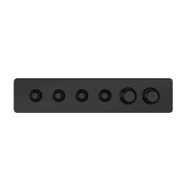 GESSI HI-FI ECLECTIC Смеситель для душа настенный встраиваемый, термостатический, с 4 запорными кнопками, цвет Black XL (65226#299)