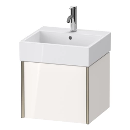 Duravit XViu Тумба подвесная 397x484x454мм, для раковины 235050, 1 ящик, цвет: белый глянцевый/champagne matt (XV42330B122)