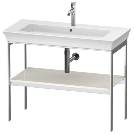 Duravit White Tulip Металлическая консоль, 760x984x450 мм, напольная, 1 дерев.полка, цвет: Nordic White HighGloss (WT45410H4H4)