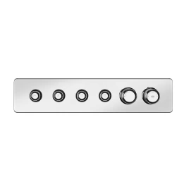 GESSI HI-FI ECLECTIC Смеситель для душа настенный встраиваемый, термостатический, с 4 запорными кнопками, цвет Хром (65226#031)