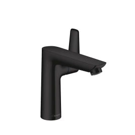 Hansgrohe Talis E Смеситель для раковины 150, на 1 отв, с донным клапаном, излив 141мм, цвет: черный матовый (71754670)