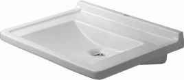 Раковина Duravit Starck III подвесная узкая 700х545 мм с переливом с намеч отв под смесительитель цвет белый (312700000)