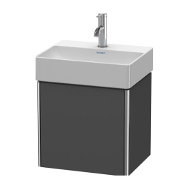 Duravit XSquare База под раковину 434х340х397 мм, 1 дверца левая, Цвет графит матовый (для раковины 073245) (XS4060L4949)