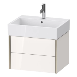 Duravit XViu Тумба подвесная 397x584x454мм, для раковины 235060, 2 ящика, цвет: белый глянцевый/champagne matt (XV43340B122)