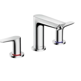 Hansgrohe Talis E Смеситель для раковины 150, на 3 отв, с донным клапаном, излив 112мм, цвет: хром (71733000)