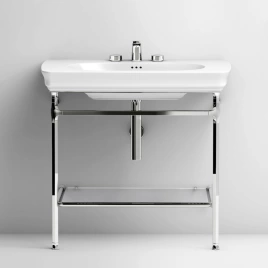 Artceram CIVITAS Структура металлическая Quadra для раковины 90см, полка стекло, цвет хром (CIA006 71cr)