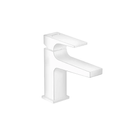 Hansgrohe Metropol Смеситель для раковины 100, на 1 отв, с донным клапаном, излив 127мм, цвет: белый матовый (32500700)