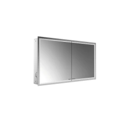 EMCO Prestige2 Зеркальный шкаф 1215 мм, встраиваемый, LED-подсветка, 2 двери, 2 полки, розетка, с EMCO light system (9897 081 08)