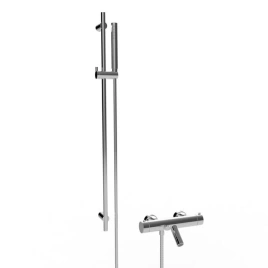 Stella Bamboo Термостатический смеситель для ванны 3267TM/302-6 со штангой и ручным душем, цвет: хром (UN 02104 CR00)