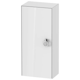 Duravit White Tulip Шкафчик подвесной, 880x400x240 мм, 1 дверца, 2 стекл полки с алюм, петли справа, цвет: белый высокоглянцевый (WT1323R8585)