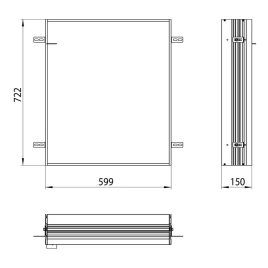 EMCO Prime2 Монтажная рама для встраиваемого шкафа 600, B599xH722мм (9497 000 20)