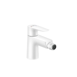 Hansgrohe Talis E Смеситель для биде на 1 отверстие, с донным клапаном, излив 116мм, h78мм, цвет: белый матовый (71720700)