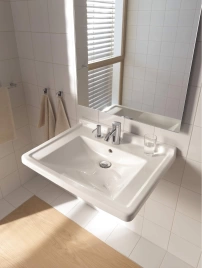 Раковина Duravit Starck III подвесная узкая 700х545 мм с переливом с 1 отв под смесительитель цвет белый (309700000)