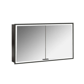 Emco Prime Зеркальный шкаф с подсветкой LED Facelift встраив. модель, 1200 mm, 2-дверки, IP 20, цвет черный зеркальная задняя стенка (9497 135 94)