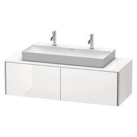 Duravit XSquare База по раковину подвесная 1400х548х400 мм, с 2 выдв ящик, Цвет белый глянцевый (XS4905M2222)