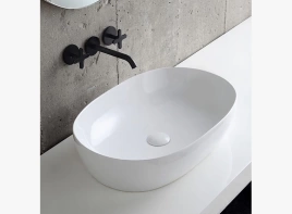 Раковина AZZURRA ELEGANCE накладная 60х40см без отв под смеситель цвет белый