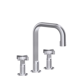 GESSI INCISO Смеситель для раковины на 3 отверстия с донным клапаном, излив 160мм, h=240мм, цвет: Finox Brushed Nickel (58113#149)