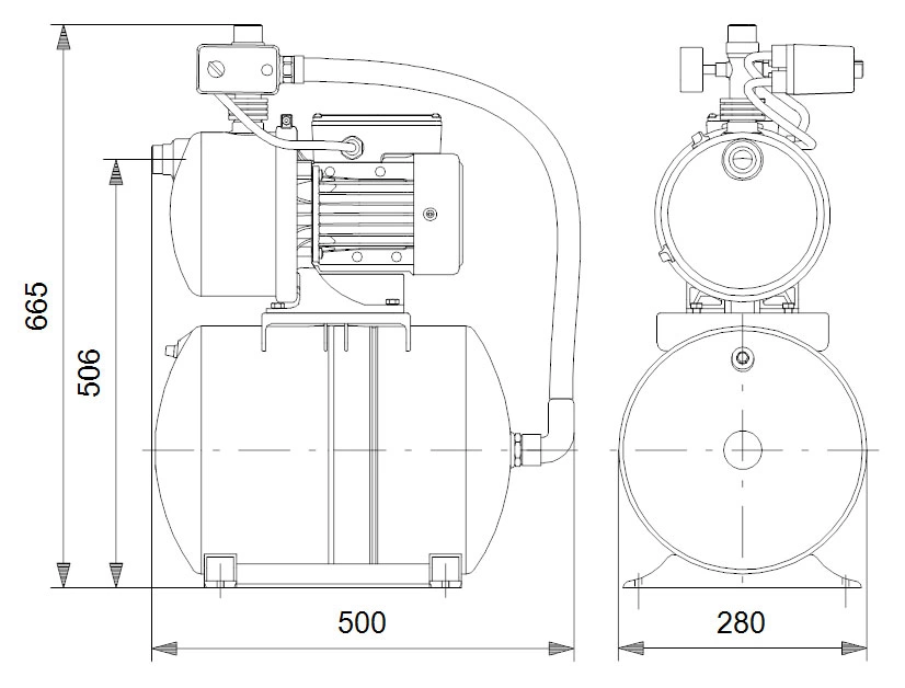 Насосная станция Grundfos JPB6 бак 24 литра фото 3