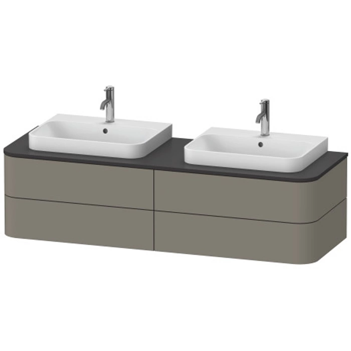 Duravit Happy D.2 Plus Тумба подвесная 408x1600x550мм 4 ящика, цвет: stone grey satin matt (HP4974B9292) фото 1
